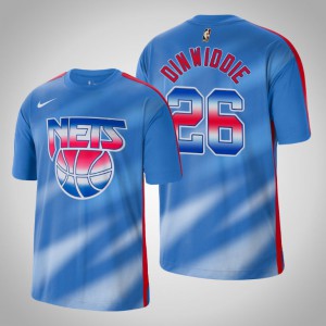 Spencer Dinwiddie Brooklyn Nets Performance Shooting Men's #26 Hardwood Classics T-Shirt - Blue 764430-433
