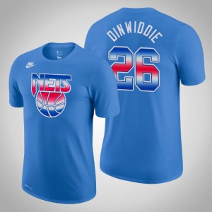 Spencer Dinwiddie Brooklyn Nets Performance Men's #26 Hardwood Classics T-Shirt - Blue 991691-339