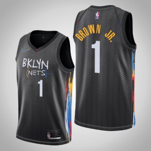 Bruce Brown Jr. Brooklyn Nets 2020-21 Men's #1 City Jersey - Black 378174-969