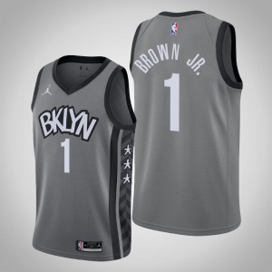 Bruce Brown Jr. Brooklyn Nets 2020-21 Men's #6 Statement Jersey - Gray 226876-566