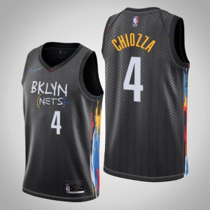 Chris Chiozza Brooklyn Nets 2020-21 Men's #4 City Jersey - Black 364365-484