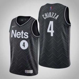Chris Chiozza Brooklyn Nets 2020-21 Men's #4 Earned Jersey - Black 933697-602