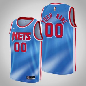 Custom Brooklyn Nets 2020-21 Men's #00 Hardwood Classics Jersey - Blue 500228-147