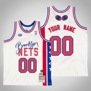 Custom Brooklyn Nets Joey Badass x BR Remix Men's #00 NBA Remix Jersey - White 448724-291