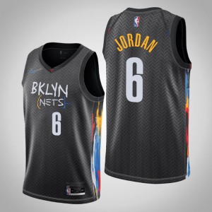 DeAndre Jordan Brooklyn Nets 2020-21 Men's #6 City Jersey - Black 687429-281
