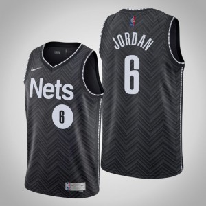 DeAndre Jordan Brooklyn Nets 2020-21 Men's #6 Earned Jersey - Black 929550-861
