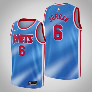 DeAndre Jordan Brooklyn Nets 2020-21 Men's #6 Hardwood Classics Jersey - Blue 515604-554