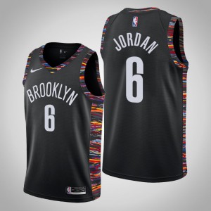 DeAndre Jordan Brooklyn Nets Swingman Men's #6 City Jersey - Black 265990-444