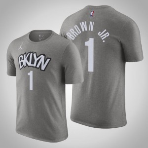 Bruce Brown Jr. Brooklyn Nets 2020-21 Men's #1 Statement T-Shirt - Gray 217452-439