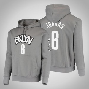 DeAndre Jordan Brooklyn Nets 2021 Season Pullover Men's #6 Statement Hoodie - Gray 445743-569