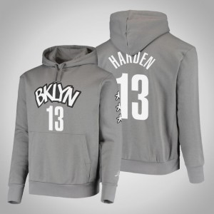 James Harden Brooklyn Nets 2021 Season Pullover Men's #13 Statement Hoodie - Gray 912158-217