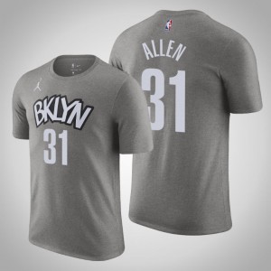 Jarrett Allen Brooklyn Nets 2020-21 Men's #31 Statement T-Shirt - Gray 351264-512