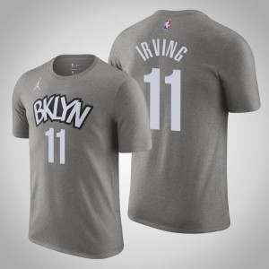 Kyrie Irving Brooklyn Nets 2020-21 Men's #11 Statement T-Shirt - Gray 389622-476