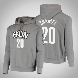 Landry Shamet Brooklyn Nets 2021 Season Pullover Men's #20 Statement Hoodie - Gray 534704-125