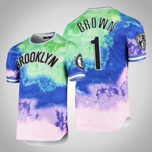 Bruce Brown Brooklyn Nets Pro Standard Men's #1 Dip-Dye T-Shirt - Green 859798-497