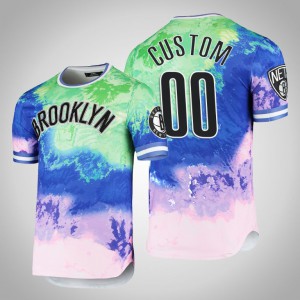 Custom Brooklyn Nets Pro Standard Men's #00 Dip-Dye T-Shirt - Green 529902-501
