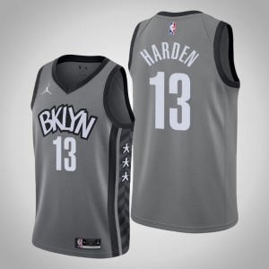 James Harden Brooklyn Nets 2020-21 Men's #13 Statement Jersey - Gray 514412-249