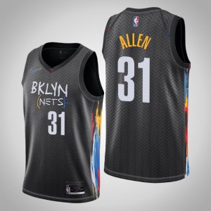 Jarrett Allen Brooklyn Nets 2020-21 Men's #31 City Jersey - Black 511482-140