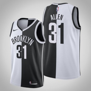 Jarrett Allen Brooklyn Nets Men's #31 Split Jersey - White Black 356749-808