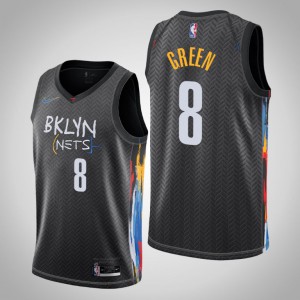 Jeff Green Brooklyn Nets 2020-21 Men's #8 City Jersey - Black 795650-299