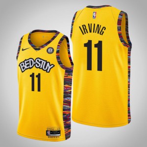 Kyrie Irving Brooklyn Nets 2019-20 Men's #11 City Jersey - Yellow 507913-418