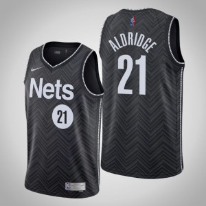 LaMarcus Aldridge Brooklyn Nets 2020-21 Men's #21 Earned Jersey - Black 172775-789