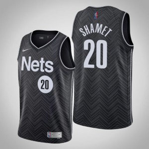Landry Shamet Brooklyn Nets 2020-21 Men's #20 Earned Jersey - Black 920672-399