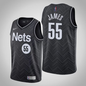 Mike James Brooklyn Nets 2020-21 Men's #55 Earned Jersey - Black 470519-519