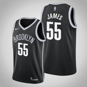 Mike James Brooklyn Nets 2020-21 Men's #55 Icon Jersey - Black 943913-344
