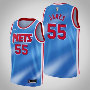 Mike James Brooklyn Nets 2020-21 Men's #55 Hardwood Classics Jersey - Blue 678983-663