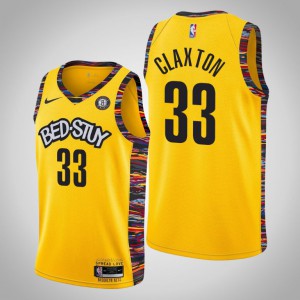 Nicolas Claxton Brooklyn Nets 2019-20 Men's #33 City Jersey - Yellow 643896-262