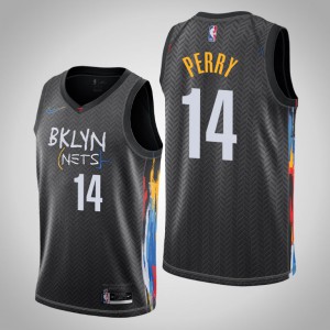 Reggie Perry Brooklyn Nets 2020-21 Men's #14 City Jersey - Black 314127-343