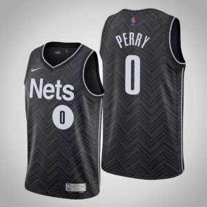 Reggie Perry Brooklyn Nets 2020-21 Men's #0 Earned Jersey - Black 460826-133