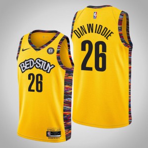 Spencer Dinwiddie Brooklyn Nets 2019-20 Men's #26 City Jersey - Yellow 618097-812