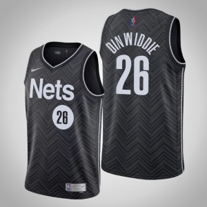 Spencer Dinwiddie Brooklyn Nets 2020-21 Men's #26 Earned Jersey - Black 933557-765