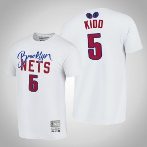 Jason Kidd Brooklyn Nets Joey Badass x BR Remix HWC Limited Edition Men's #5 NBA Remix T-Shirt - White 697955-195