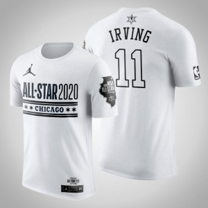 Kyrie Irving Brooklyn Nets Official Logo Men's #11 2020 NBA All-Star Game T-Shirt - White 730029-175