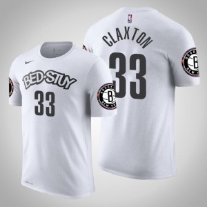 Nicolas Claxton Brooklyn Nets 2020 Season Name & Number Men's #33 City T-Shirt - White 952661-742