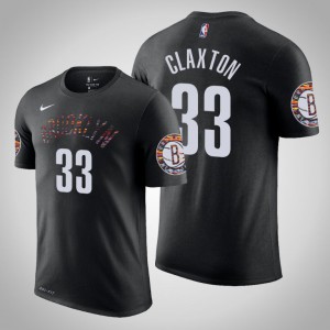 Nicolas Claxton Brooklyn Nets Name & Number Men's #33 City T-Shirt - Black 911416-688