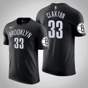 Nicolas Claxton Brooklyn Nets Name & Number Men's #33 Icon T-Shirt - Black 349559-194
