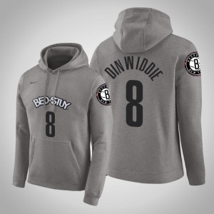 Spencer Dinwiddie Brooklyn Nets 2020 Season Pullover Men's #8 City Hoodie - Gray 219309-191