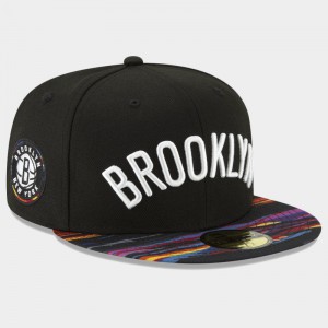 Brooklyn Nets NBA 2018 Edition 59FIFTY Fitted Men's City Hat - Black 940861-944