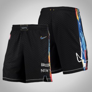 Brooklyn Nets 2020-21 Edition Swingman Basketball Men's City Shorts - Black 530754-798