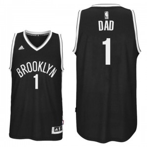 Brooklyn Nets Father's Day Dad Logo Swingman Men's #1 Road Jersey - Black 530570-142