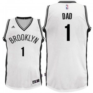 Brooklyn Nets Father's Day Dad Logo Swingman Men's #1 Home Jersey - White 988429-160