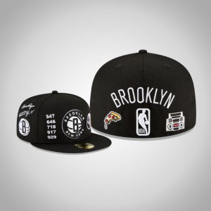 Brooklyn Nets 59FIFTY Fitted Men's City Local Hat - Black 123308-329