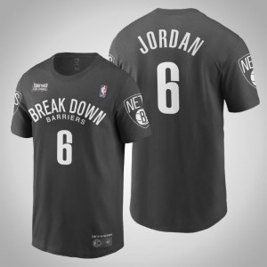 DeAndre Jordan Brooklyn Nets Break Down Barriers Men's #6 Black Lives Matter T-Shirt - Black 559057-195