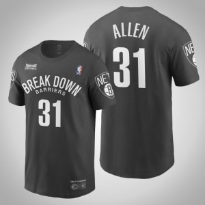 Jarrett Allen Brooklyn Nets Break Down Barriers Men's #31 Black Lives Matter T-Shirt - Black 204118-618
