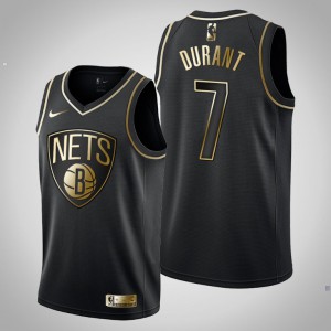 Kevin Durant Brooklyn Nets Men's #7 Golden Edition Jersey - Black 827391-120