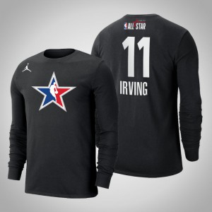 Kyrie Irving Brooklyn Nets Official Logo Long Sleeve Men's #11 2021 NBA All-Star T-Shirt - Black 808961-572